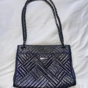 Rebecca Minkoff Bag Blue Silver Chain Purse Satchel